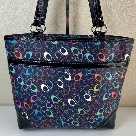 EUC COACH Chelsea Heritage Stripe Signature Tote Bag - Picture 5 of 16